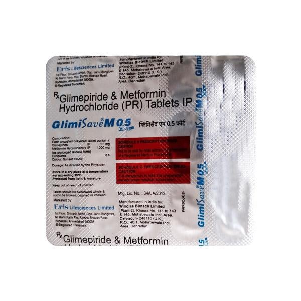 GLIMISAVE M FORTE 0.5 Tablet 15's