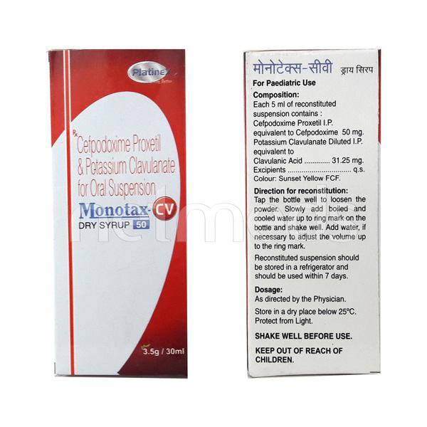 Monotax CV 50 Dry Syrup 30ml