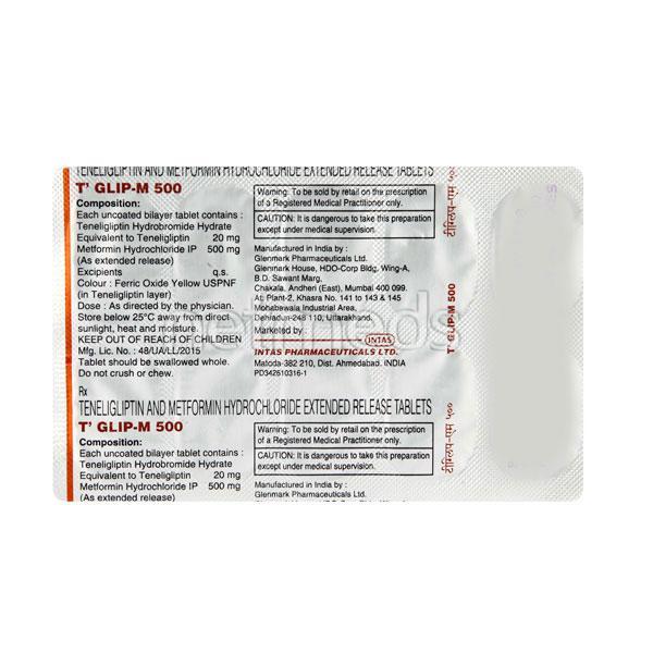 Tglip M 500mg Tablet 15'S