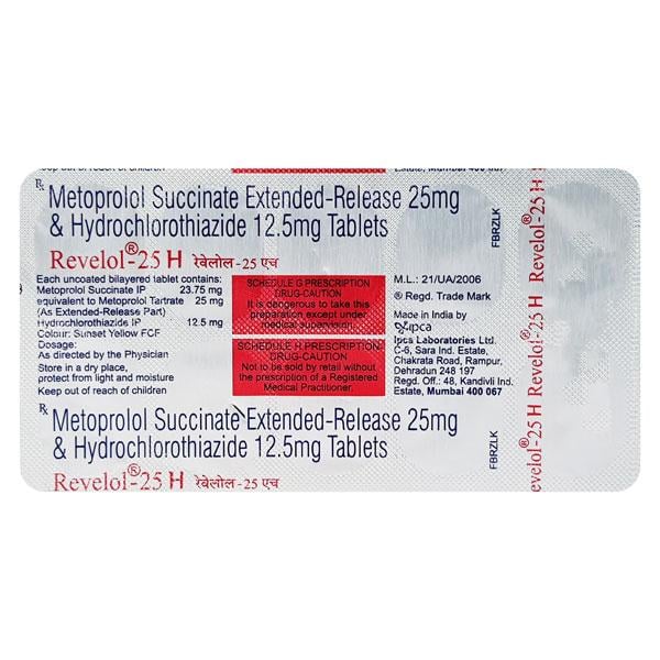 Revelol H 25mg Tablet 10'S