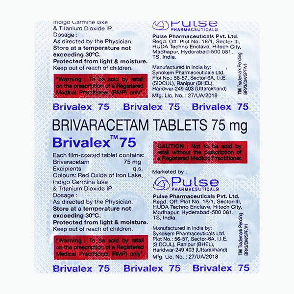 BRIVALEX 75 Tablet 15's