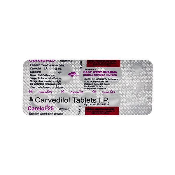 Carelol 25mg Tablet 10'S
