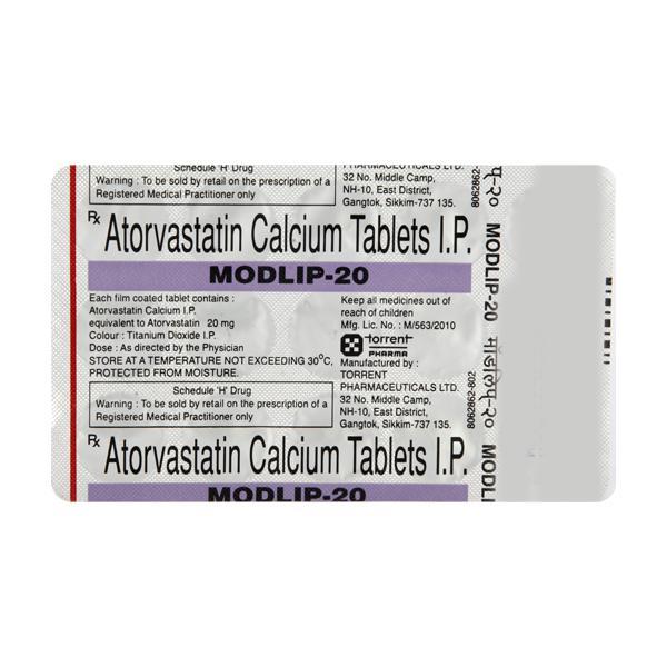 Modlip 20mg Tablet 15'S