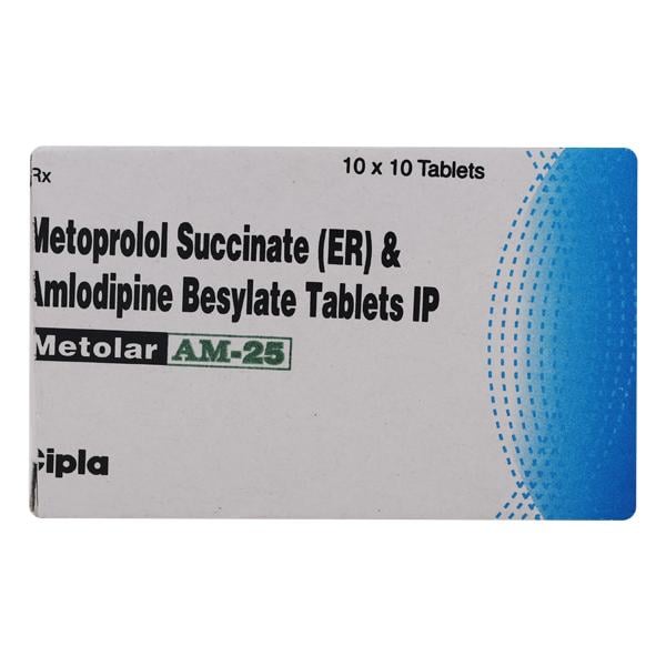 Metolar AM 25mg Tablet 10'S