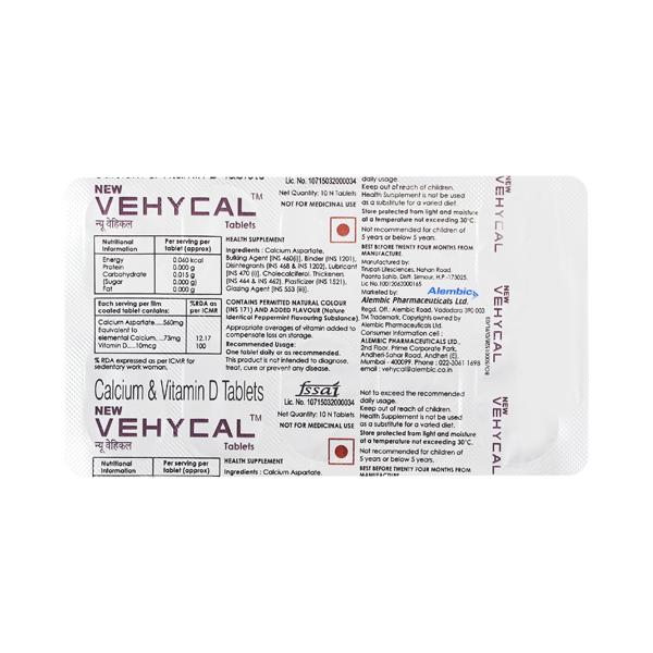 Vehycal New (Non-Veg) Tablet 10's