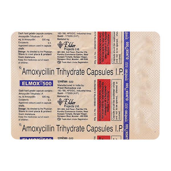 Elmox 500mg Capsule 10'S