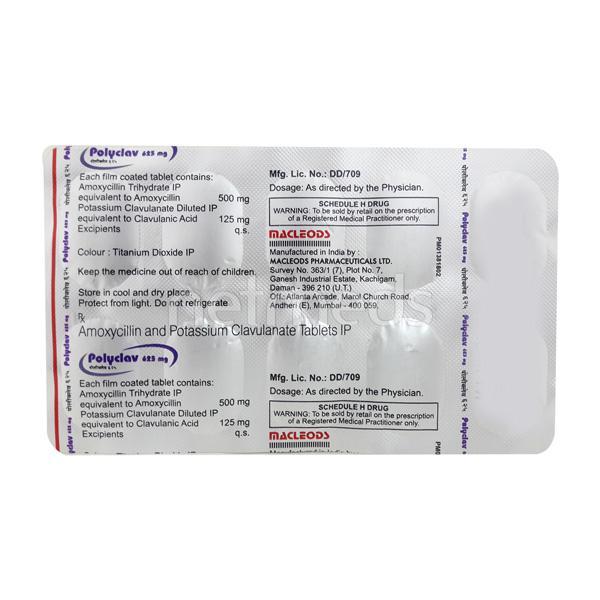 Polyclav 625mg Tablet 10'S