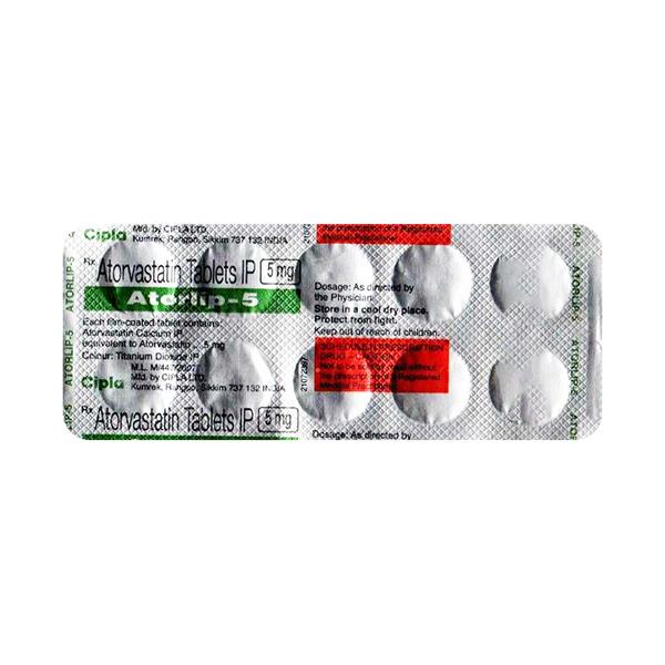 Atorlip 5mg Tablet 10'S