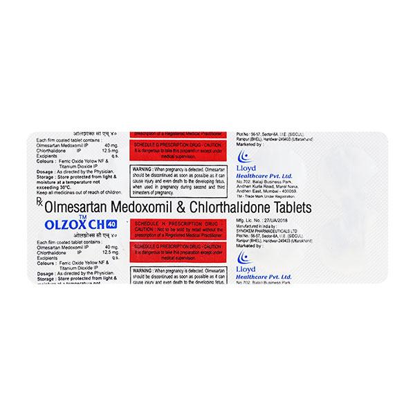 Olzox CH 40/12.5mg Tablet 10'S