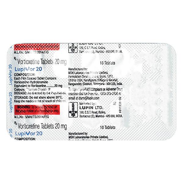 LUPIVOR 20 Tablet 10's