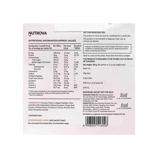 NUTROVA COLLAGEN + ANTIOXIDANTS CRANBERRY Sachet 30's