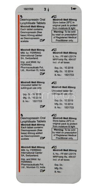 Minirin Melt 60mcg Tablet 10'S