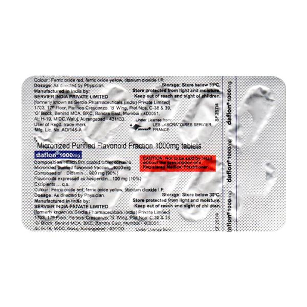 Daflon 1000mg Tablet 10'S