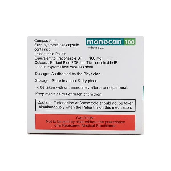 MONOCAN 100mg Capsule 10's