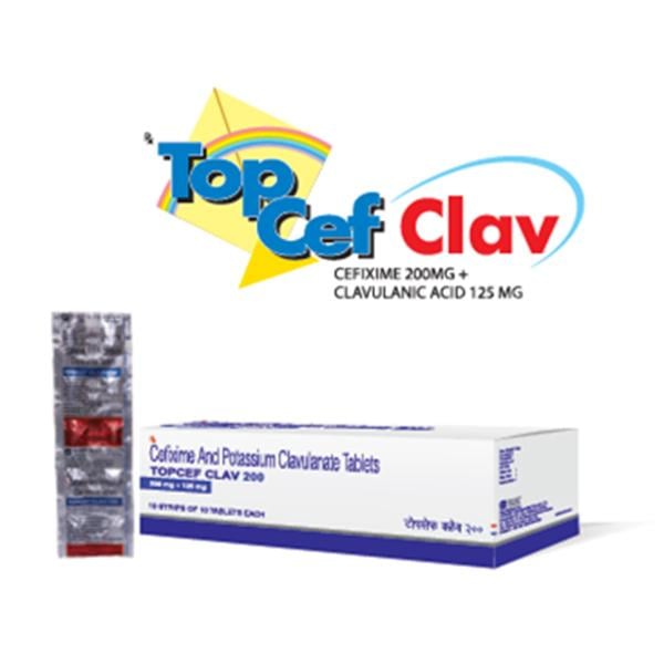 Topcef Clav 200mg Tablet 10'S