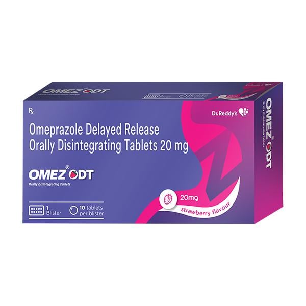 OMEZ ODT STRAWBERRY FLAVOUR 20mg Orally Disintegrating Tablet 10's