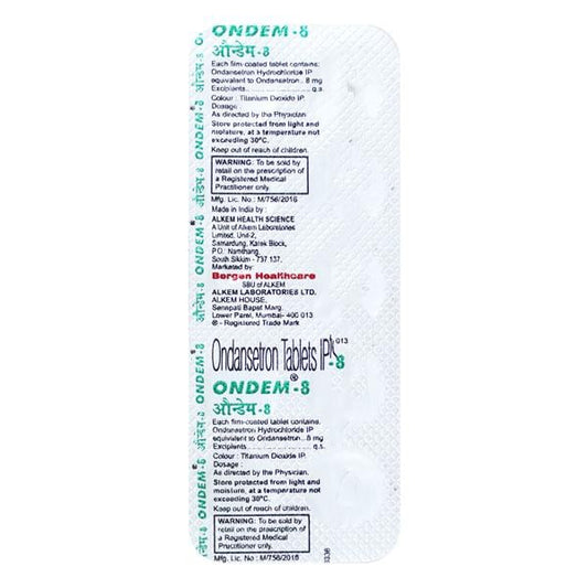 Ondem 8mg Tablet 10'S
