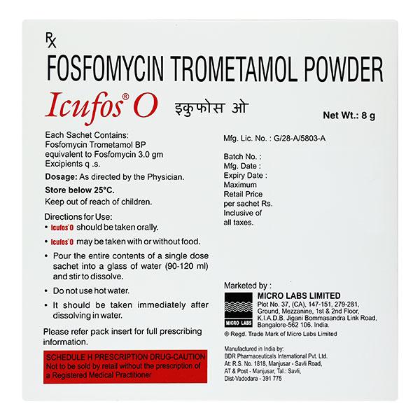 ICUFOS O VANILLA FLAVOUR Powder 8gm