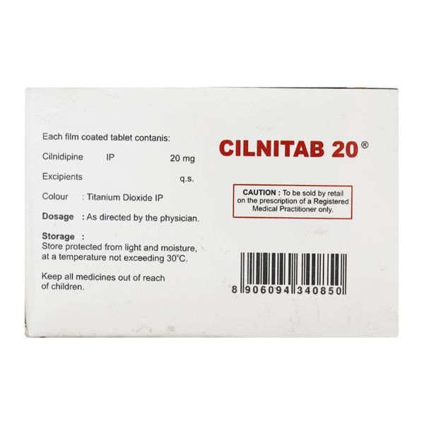 Cilnitab 20mg Tablet 15'S