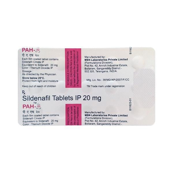 PAH 20mg Tablet 10'S