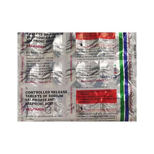 VALPARIN CHRONO 500 Tablet 15's