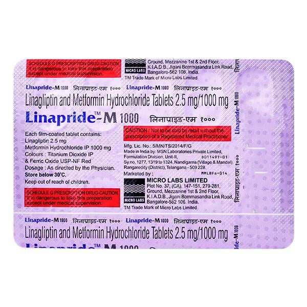 LINAPRIDE M 1000 Tablet 10's