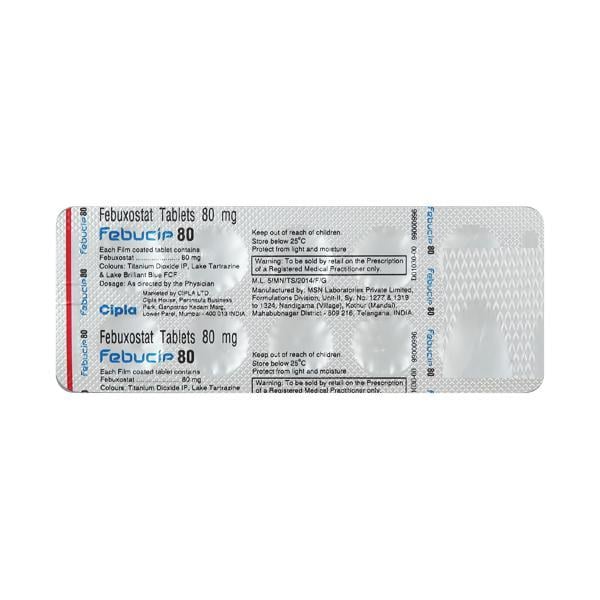 Febucip 80mg Tablet 10'S