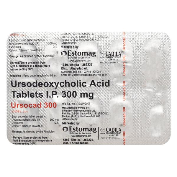 Ursocad 300mg Tablet 10'S