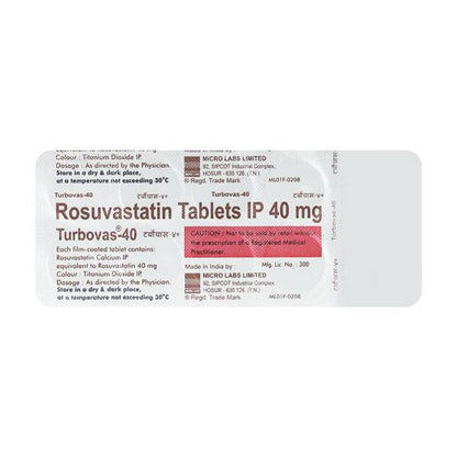 Turbovas 40mg Tablet 10'S