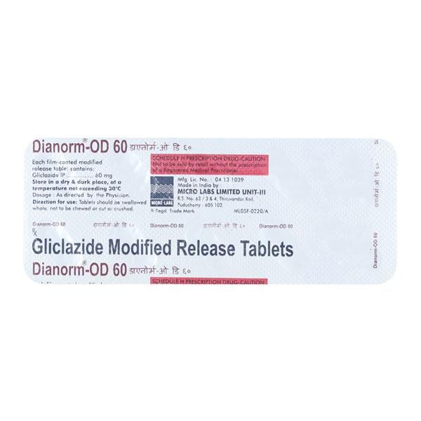 Dianorm OD 60mg Tablet 10'S