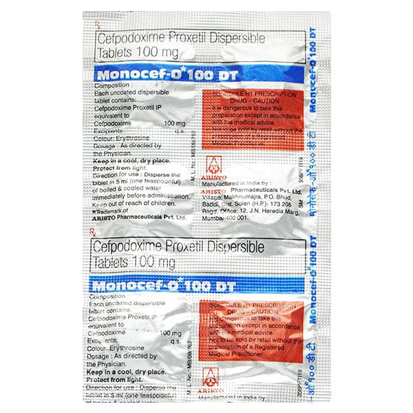 Monocef O DT 100mg Tablet 10'S