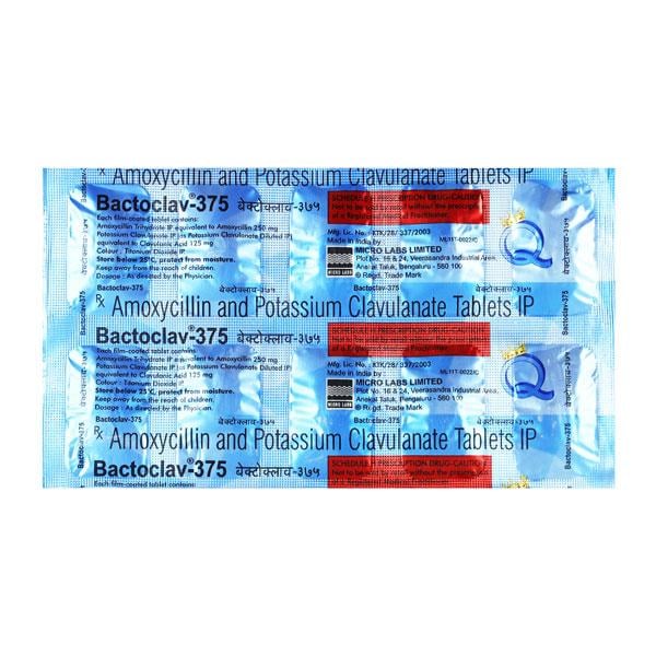 Bactoclav 375mg Tablet 10'S