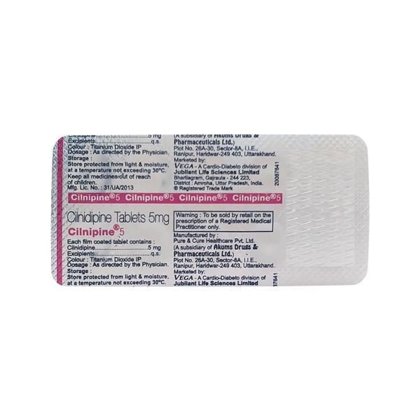 Cilnipine 5mg Tablet 10'S