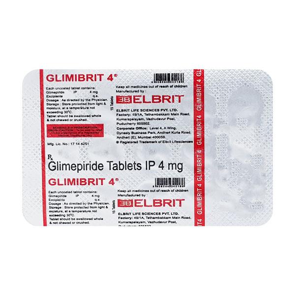 GLIMIBRIT 4 Tablet 15's
