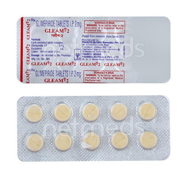 Gleam 2mg Tablet 10'S