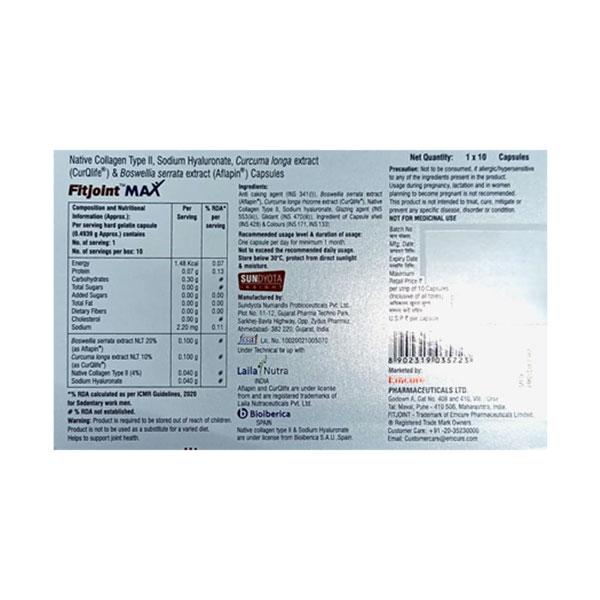 FITJOINT MAX Gluten Free Capsule 10's