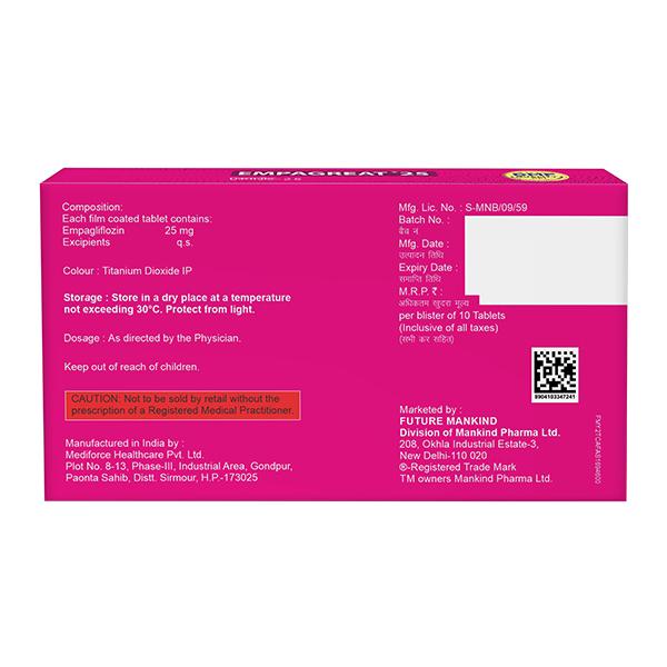 EMPAGREAT 25 Tablet 10's