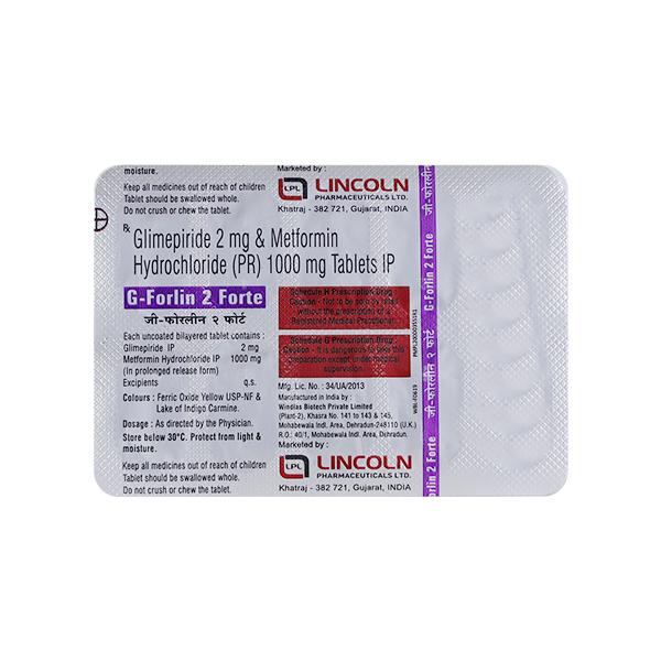 G Forlin Forte 2mg Tablet 10'S