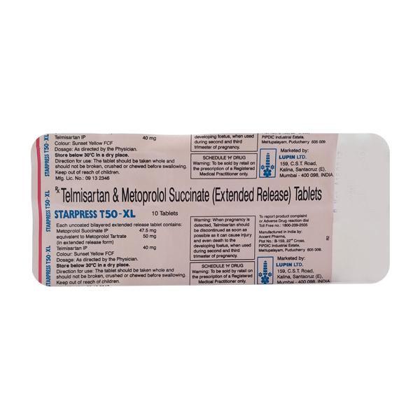 Starpress T XL 50mg Tablet 10'S