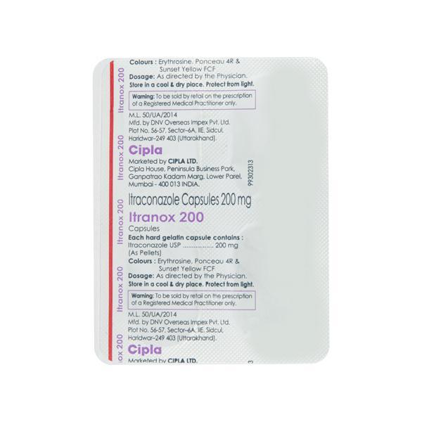 Itranox 200mg Capsule 4'S