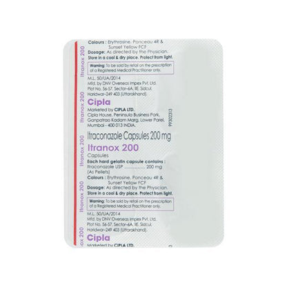 Itranox 200mg Capsule 4'S