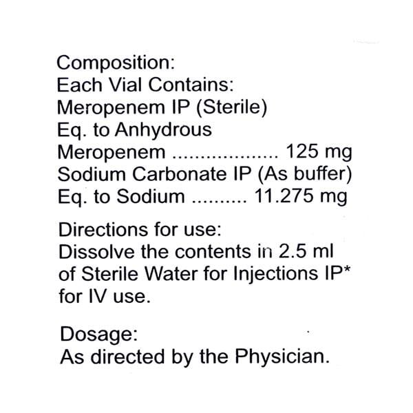 Meromac 125mg Injection 1's