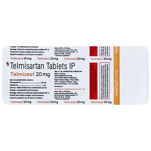 TELMIZEST 20 Tablet 10's
