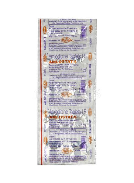 Amlostat 5mg Tablet 10'S