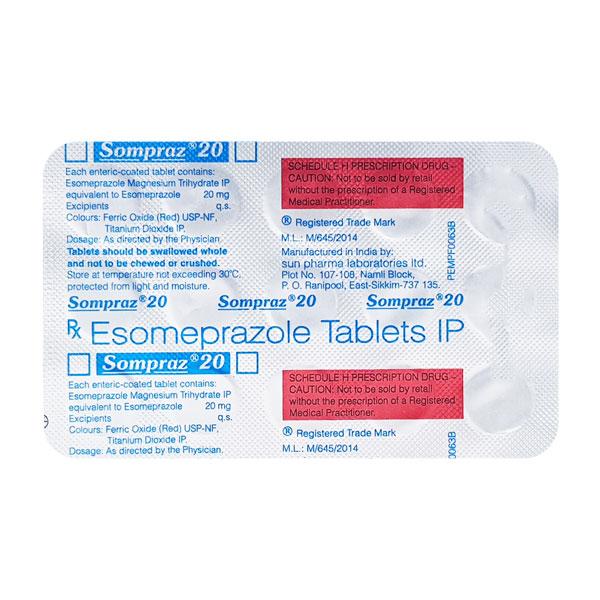 Sompraz 20mg Tablet 15'S