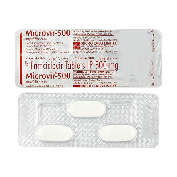 Microvir 500mg Tablet 3'S