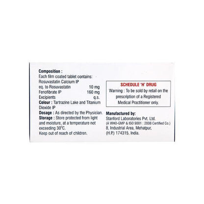 Roslaren F 10/160mg Tablet 10'S