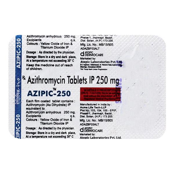 AZIPIC 250mg Tablet 6's