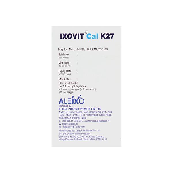 IXOVIT CAL K27 Softgel Capsule 10's