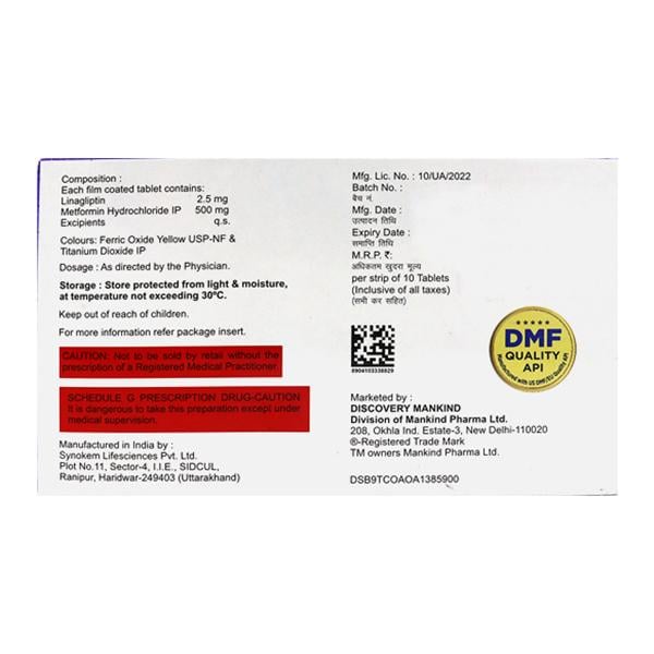 DYNAGLIPT LM 2.5/500 Tablet 10's